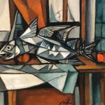 Stilleben med fisk — AJ136 — Arif Jamil – Billedkunstner