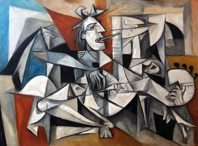 Artwork AJ70 - by artist Arif Jamil, olie på lærred, Studio Archive