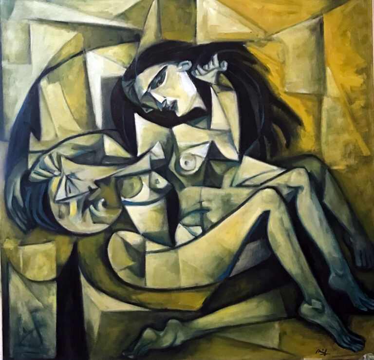 Artwork AJ66 - by artist Arif Jamil, olie på lærred, København, 2026