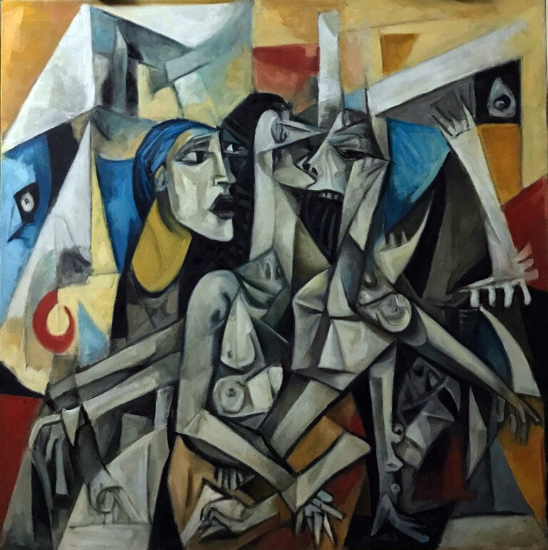 Artwork AJ64 - by artist Arif Jamil, olie på lærred, København, 2026