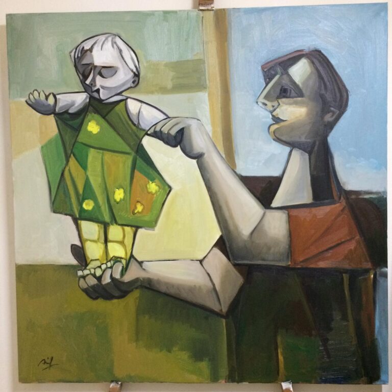 Far og Datter — AJ101 — Arif Jamil – Billedkunstner