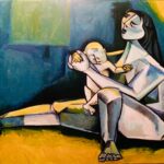 Mor med Barn — AJ22 — Arif Jamil – Billedkunstner