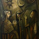 Mesopotamisk Løftegave — AJ145 — Arif Jamil – Billedkunstner