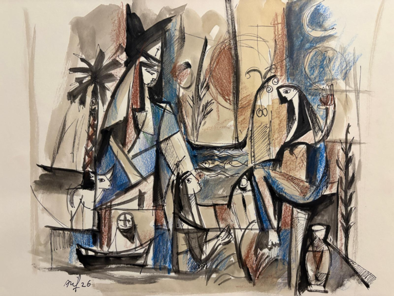 Mesopotamian Scene - 176 — AJ176 — Arif Jamil – Visual Artist