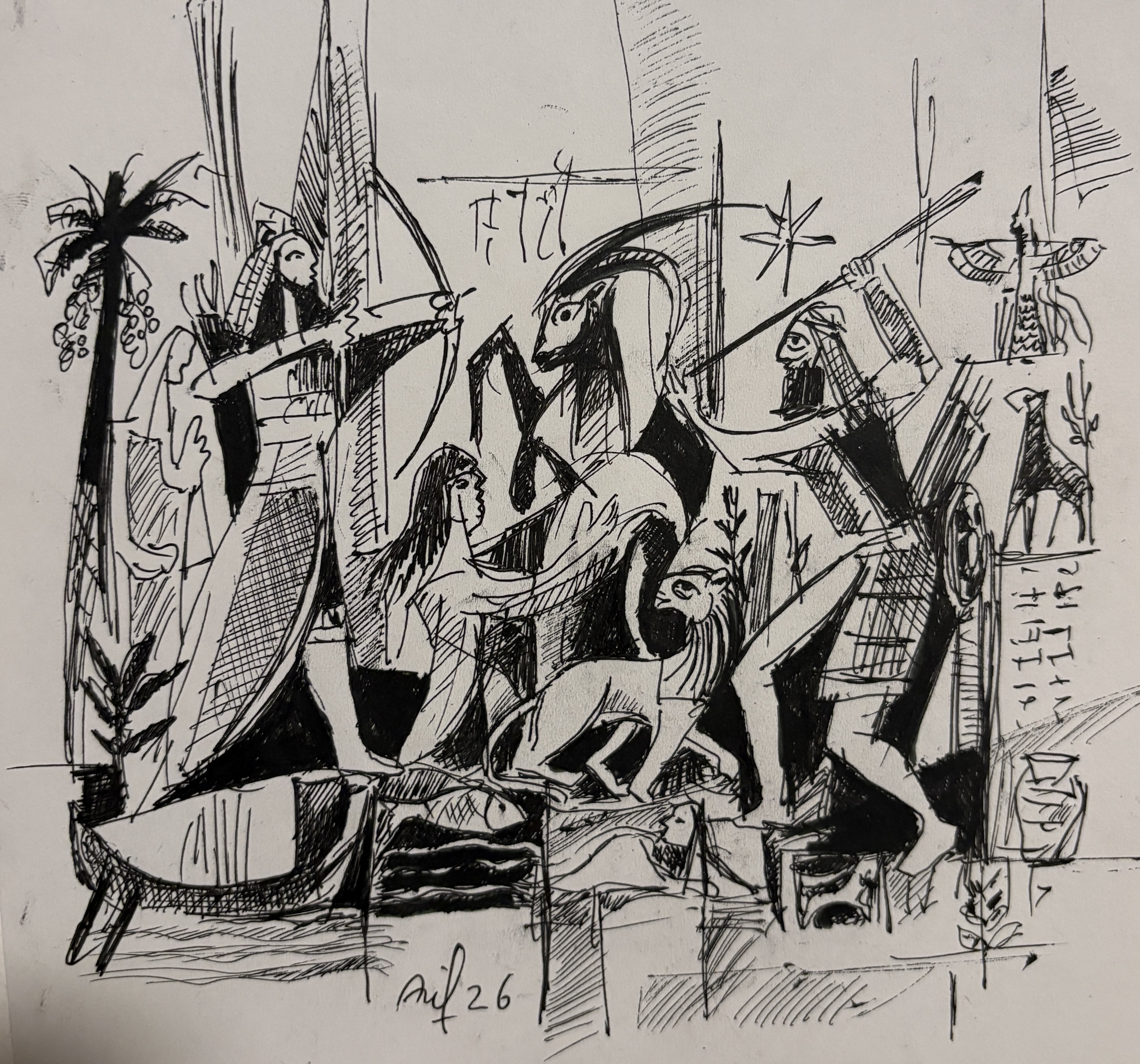 Sumerian Conflict - 177 — AJ177 — Arif Jamil – Visual Artist