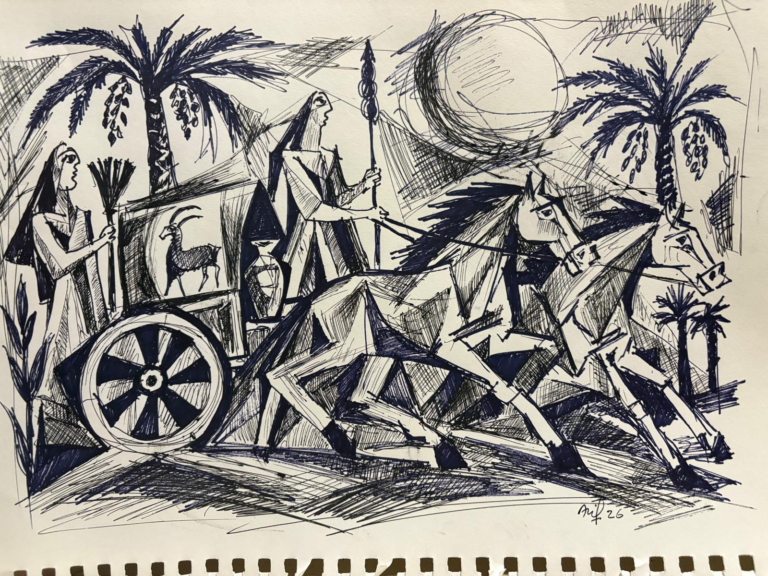 عربة سومرية - 182 — AJ182 — عارف جميل