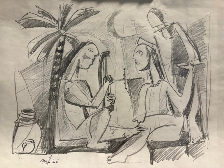 Artwork AJ195 — blyant på papir | Studio Archive — Arif Jamil