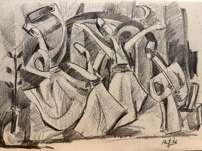 De hvirvlende dervisher – 214 — AJ214 — Arif Jamil – Billedkunstner