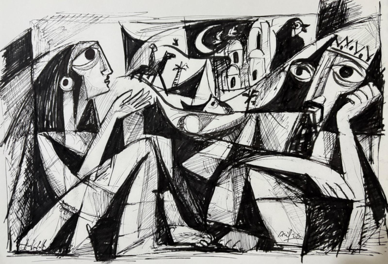 Shahrazad and the King - 233 — AJ233 — Arif Jamil – Visual Artist